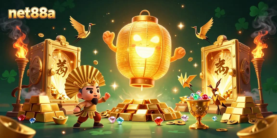 Experience thrilling wins with net88a in this vibrant casino-themed digital art.