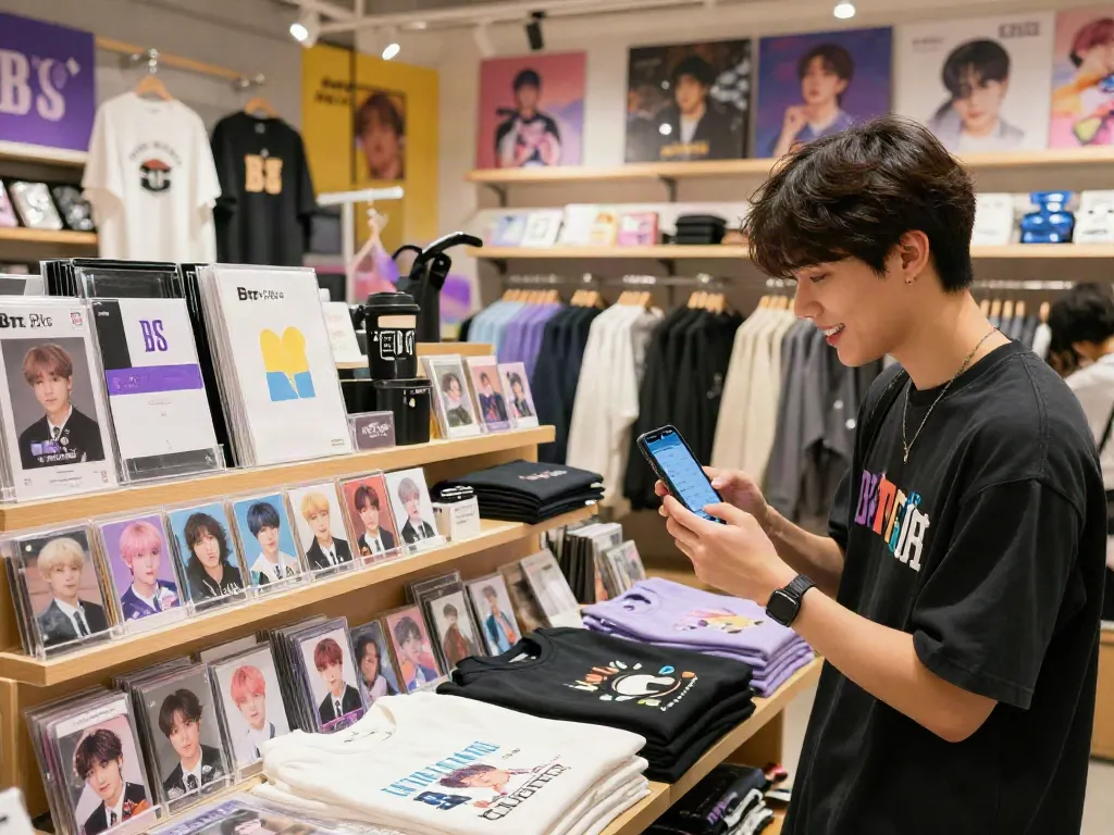 Shop the latest BTS merchandise at rokok 88, featuring colorful t-shirts and accessories for ARMY fans.