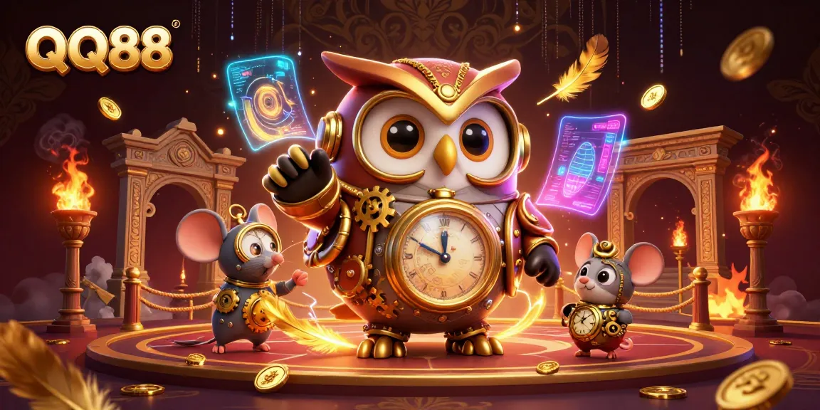 Experience the thrill with QQ88's vibrant casino adventures featuring steampunk characters.